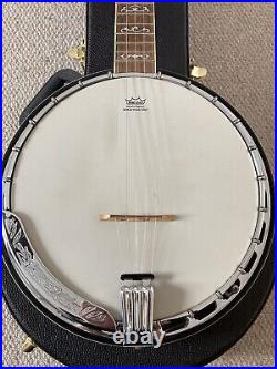 Ozark 2141G 5 String Banjo Excellent Condition with hard case