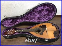 SUZUKI M-215 Mandolin Violin 8 strings Acoustic Wooden Vintage Hard Case USED