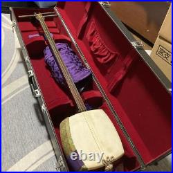 Shamisen Japanese Traditional Musical Instrument with Hard Case Bachi etc Set