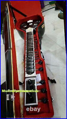 Sitar Black Munda With Unbreakable Fiber Case Box & Accessory& Free Fast Shiping