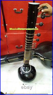 Sitar Black Munda With Unbreakable Fiber Case Box & Accessory& Free Fast Shiping