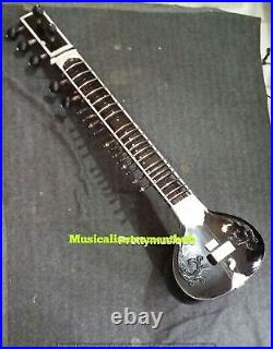 Sitar Black Munda With Unbreakable Fiber Case Box & Accessory& Free Fast Shiping