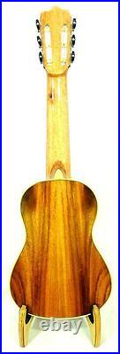 Solid Acacia Koa Classical Head Tenor Guitarlele Turtle Inlay, Hard Case, HU1265