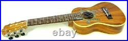 Solid Acacia Koa Classical Head Tenor Guitarlele Turtle Inlay, Hard Case, HU1265