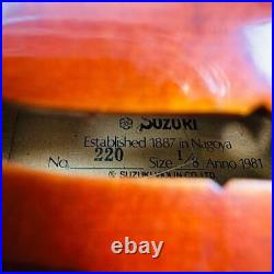 Suzuki No. 280 1/8 Violin Body with Hard case Junk free shipping from JAPAN