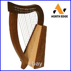 Traditional Mini Harp TM, 12 Strings Rosewood irish, Knotwork Tuning Keys