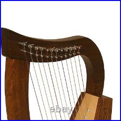 Traditional Mini Harp TM, 12 Strings Rosewood irish, Knotwork Tuning Keys