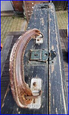 Twin Coffin Case For A Pair Of Violins wooden Case In Need Restorations