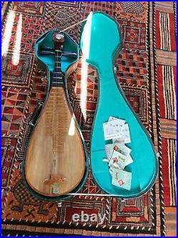 Vintage Chinese Pipa Lute Instrument with Hard Case