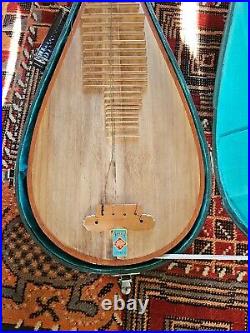 Vintage Chinese Pipa Lute Instrument with Hard Case