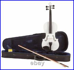 Violin 3/4 Size with Case, Bow & Rosin, Koda Beginner White fiddle