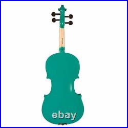 Violin 4/4 GREEN with Case, Bow & Rosin, Koda Beginner Fiddle