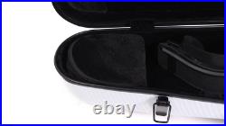 Violin Case 4/4 size Fiberglass Strong light hard case with back straps, White