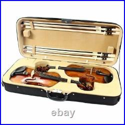 Violin Hard Case Koda Black High Quality 2 Piece 4/4 Size Foam Rectangular