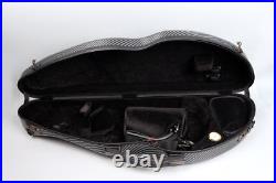 Violin case 4/4 full size hard shell Carbon Fiber durabel handle Black color