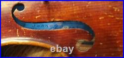 Vtg JOHN JUZEK Violin Music Instrument 3/4 With Bow & Case Prague Czech Pre WWII